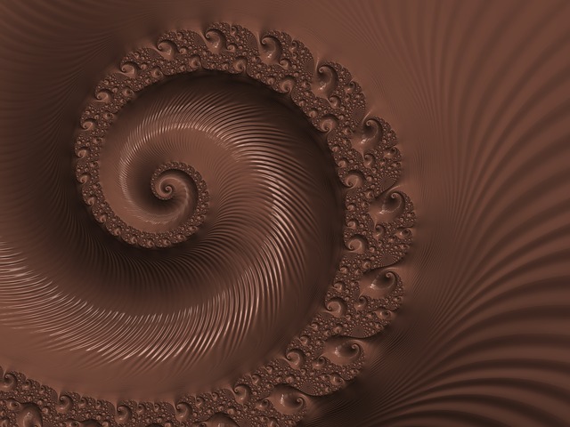 chocolate in a swirl shape