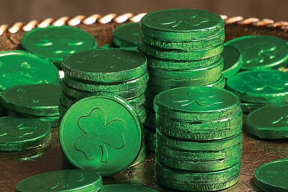 St. Patrick’s foil-wrapped chocolate coins