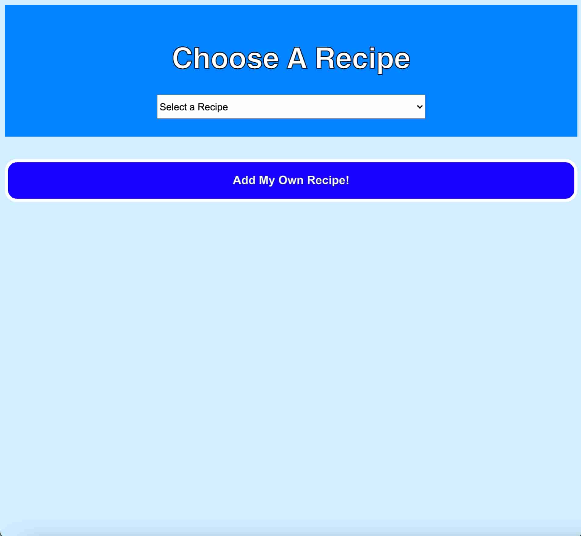 Recipe Manager Website